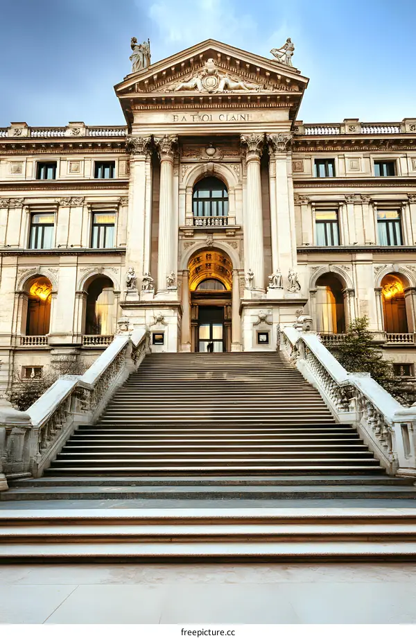 Grand Staircase of an Historic Building in the City