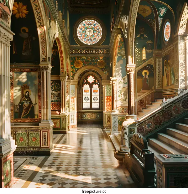 ornate interior of a hungarian church