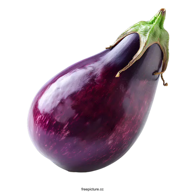 [Transparent Background PNG]Fresh eggplant on white background
