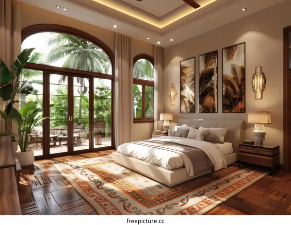 Tropical Modern Bedroom Interior Design