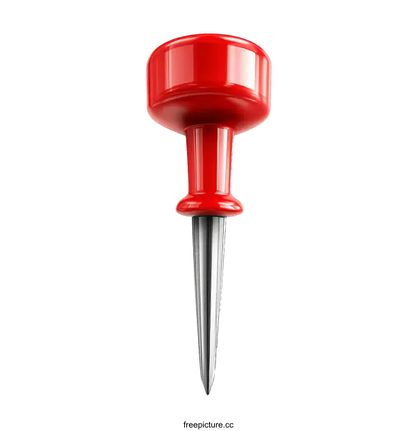 [Transparent Background PNG]Red Push Pin Illustration