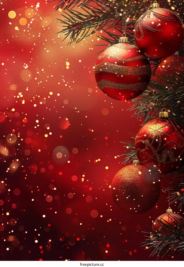 Christmas ornaments hanging on a Christmas tree