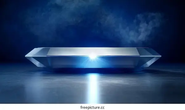 Diamond Shaped Platform with Blue Light