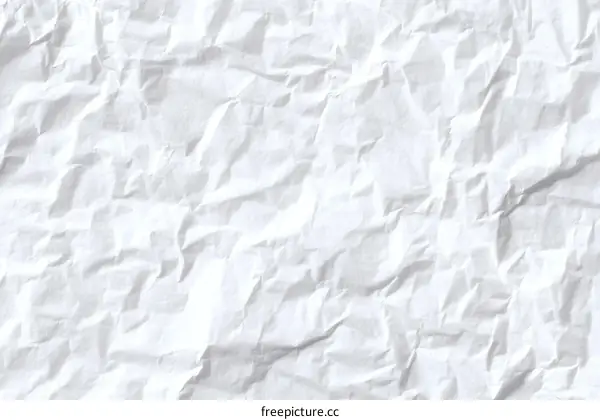 Wrinkled White Paper Texture Background