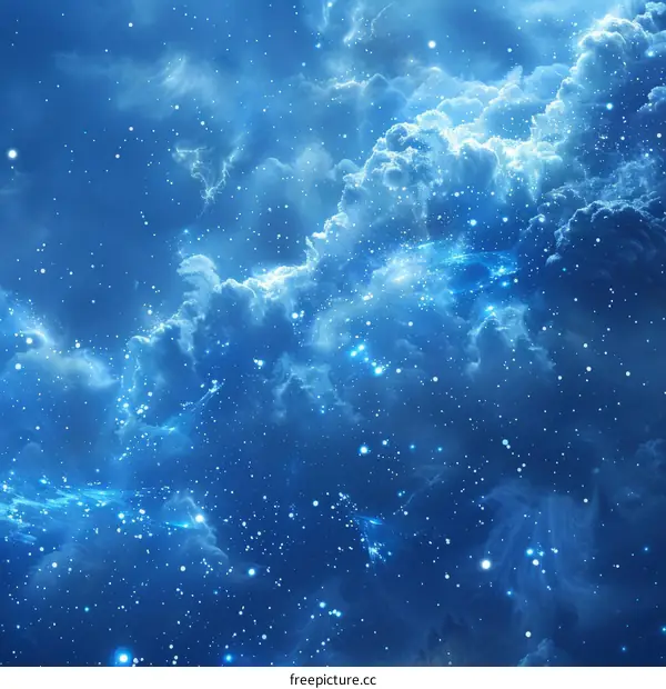 Blue and white space themed background