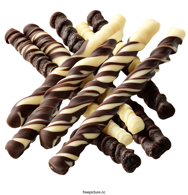 [Transparent Background PNG]Assortment of Chocolate Covered Spiral Candies