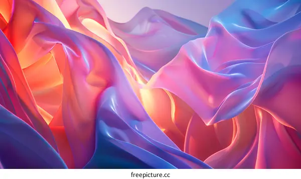 Abstract Background with Flowing Fabric