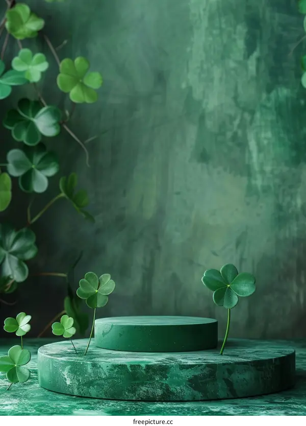 Green Clover Podium for Product Display