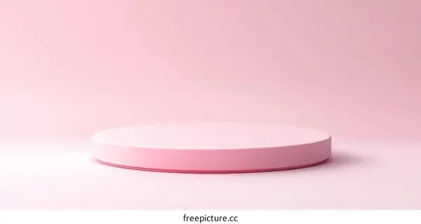 Abstract Pink Round Display Podium