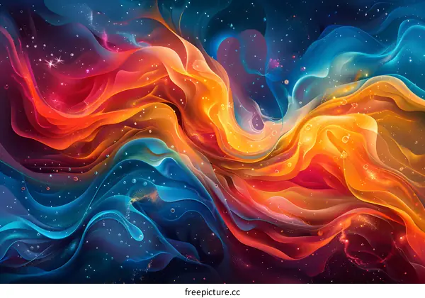 Abstract Colorful Swirls Background