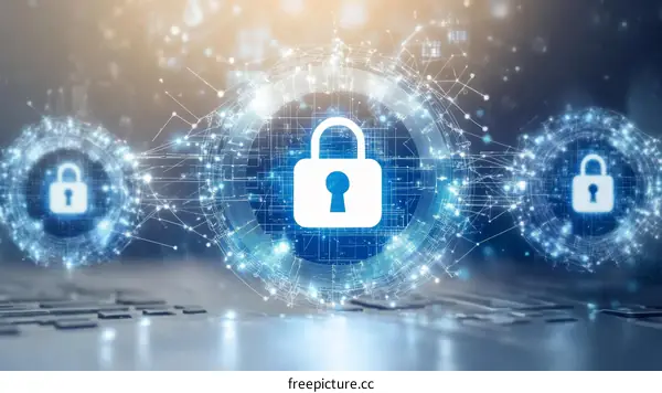 Digital Security Lockup System Illustration