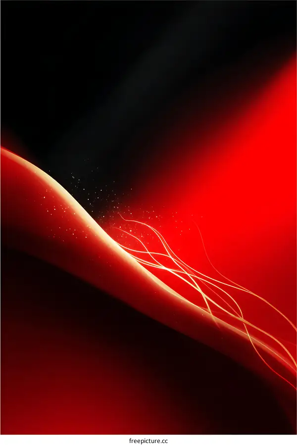 Abstract Red and Black Dynamic Flow Design