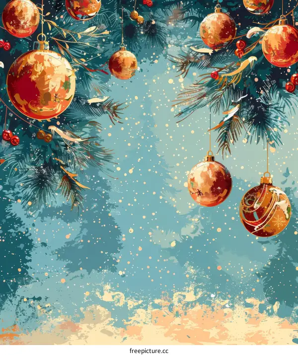 Christmas Tree with Festive Decorations