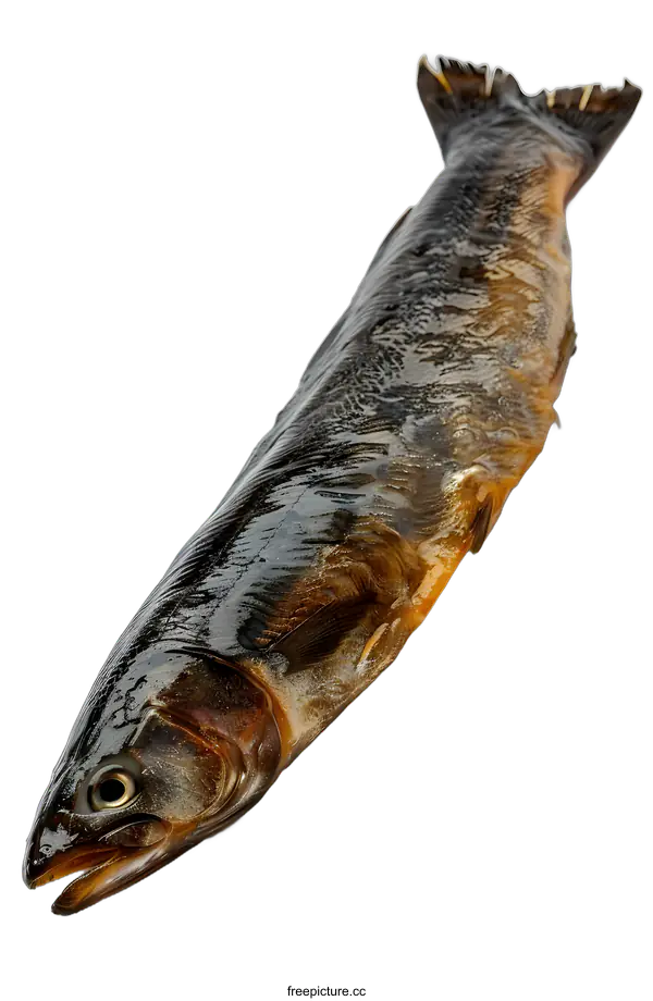 [Transparent Background PNG]Smoked fish on a white background