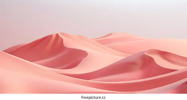 Pink Abstract Sand Dunes Landscape