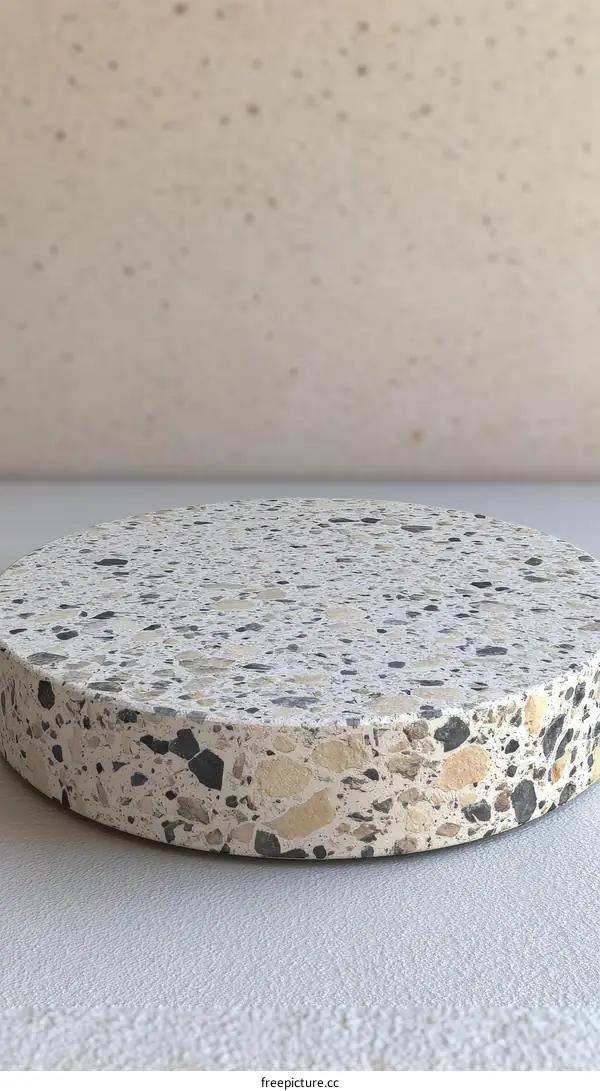 Modern Abstract Concrete Terrazzo Display Platform