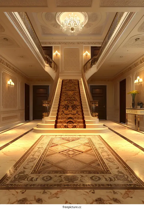 Luxury Interior Design with Grand Staircase