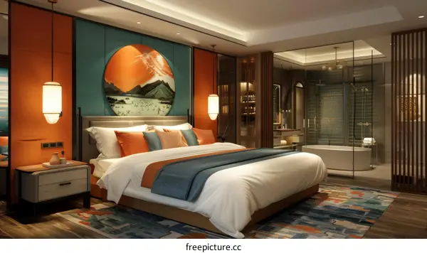 Luxury Elegant Bedroom Interior Design Illustration