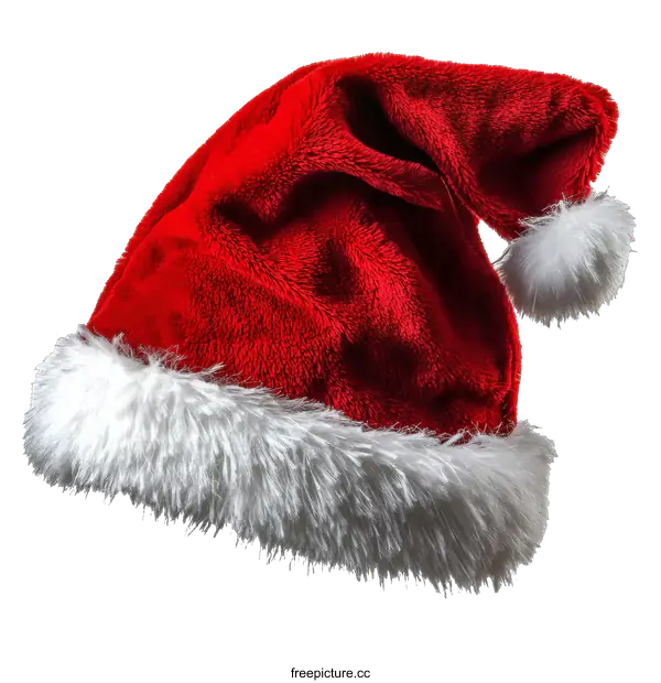[Transparent Background PNG]Christmas Santa Hat Isolated on White Background