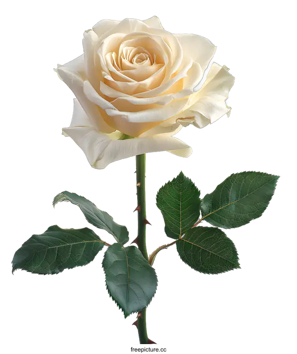 [Transparent Background PNG]single white rose