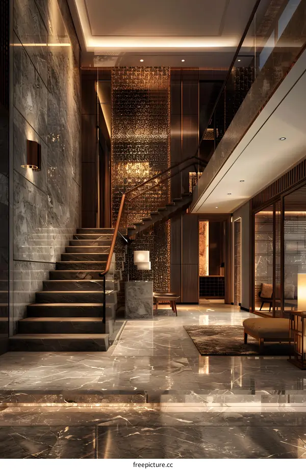 Hotel Lobby Staircase