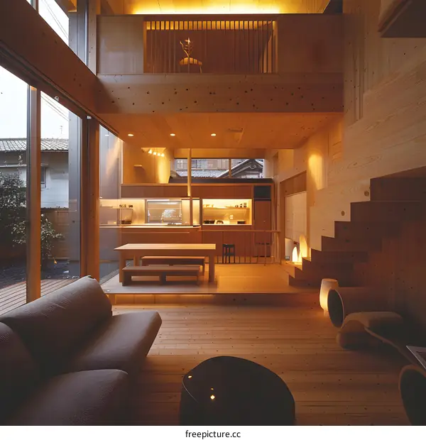 Modern Wooden Home Interior Design With Minimalist Furniture