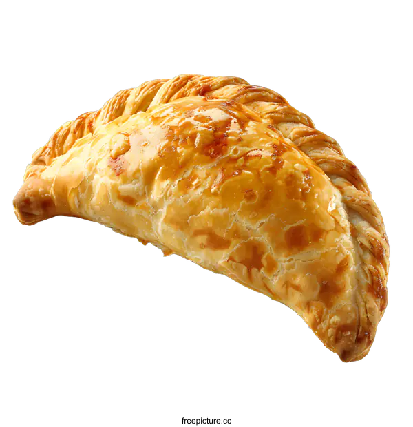 [Transparent Background PNG]Golden Brown Pastry on White Background