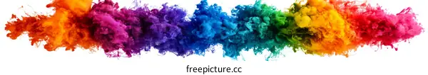 Colorful Ink Blot Abstract Art Background