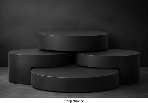 Modern Minimalist Black Product Display