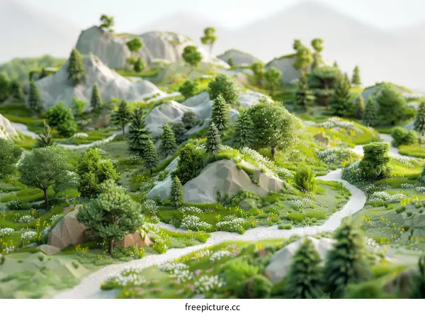 Fantasy Nature Mountain Landscape