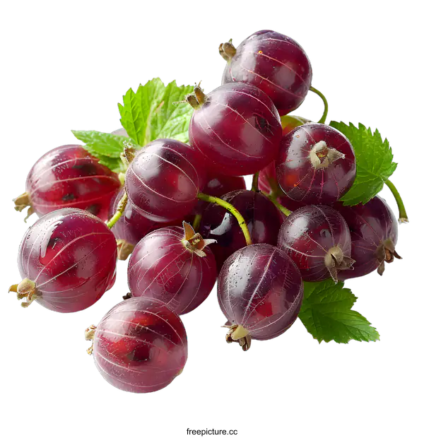 [Transparent Background PNG]Fresh Gooseberries on White Background