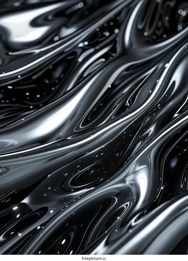 Black and white abstract painting