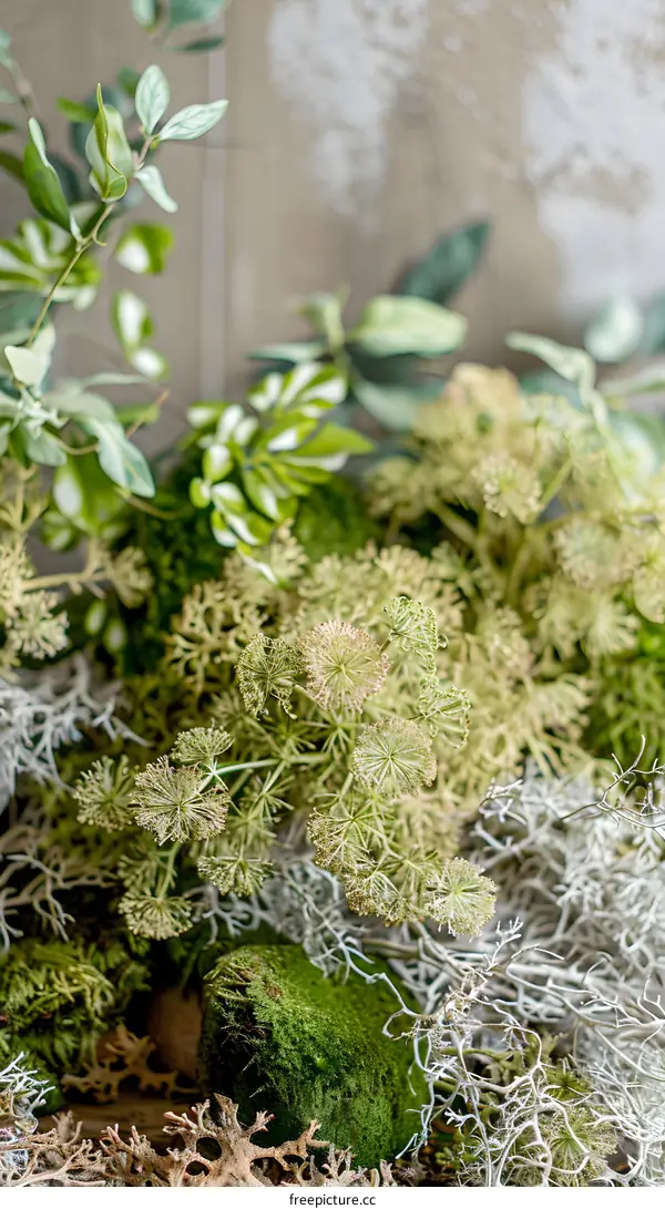 Green Plants and Moss Background