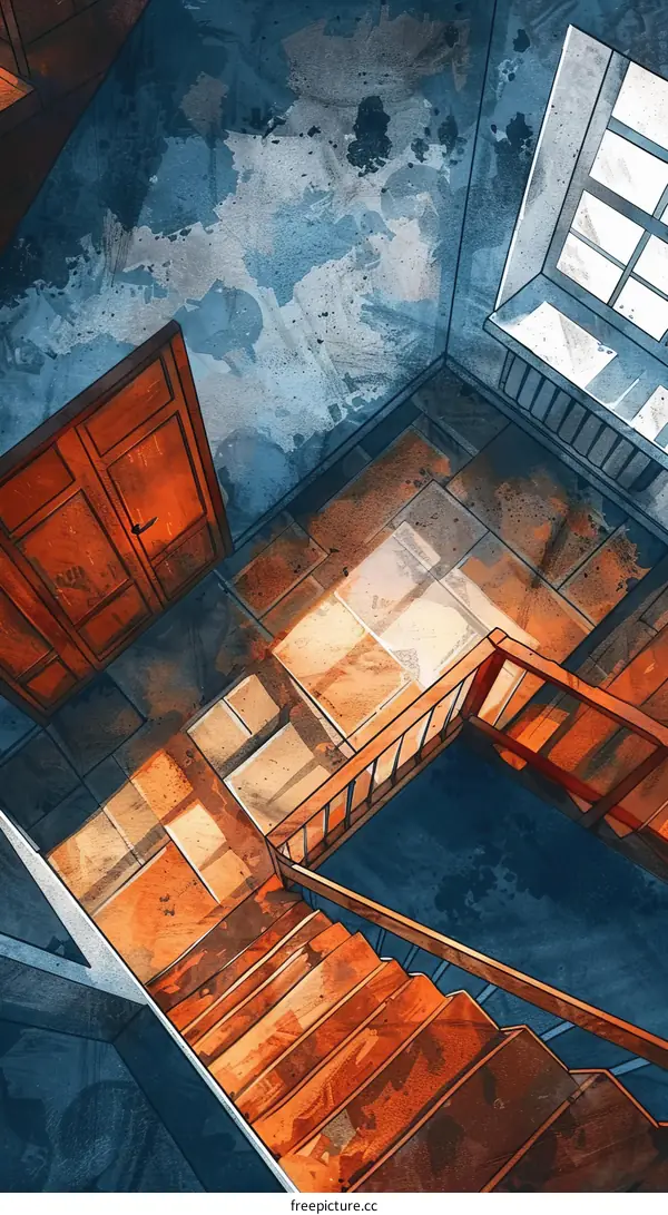 Abandoned Staircase Interior