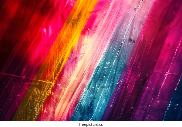 Abstract Colorful Diagonal Lines Painted Background