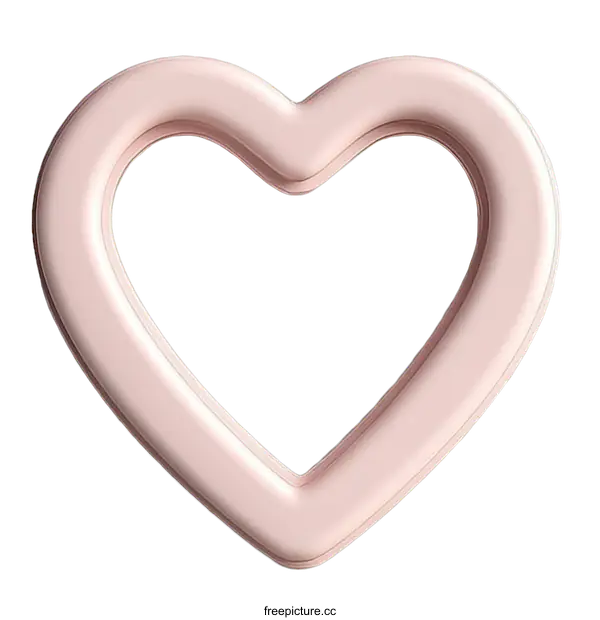 [Transparent Background PNG]Delicate Pink Heart Shape Illustration