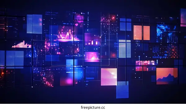 Digital Wall Display with Data Visualization