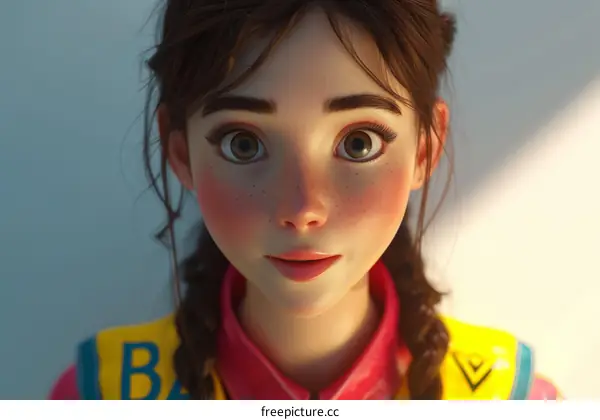 雀斑女孩的微笑