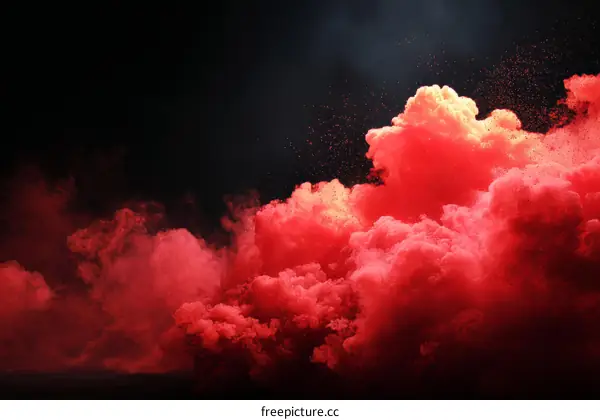 Abstract Red Smoke Clouds