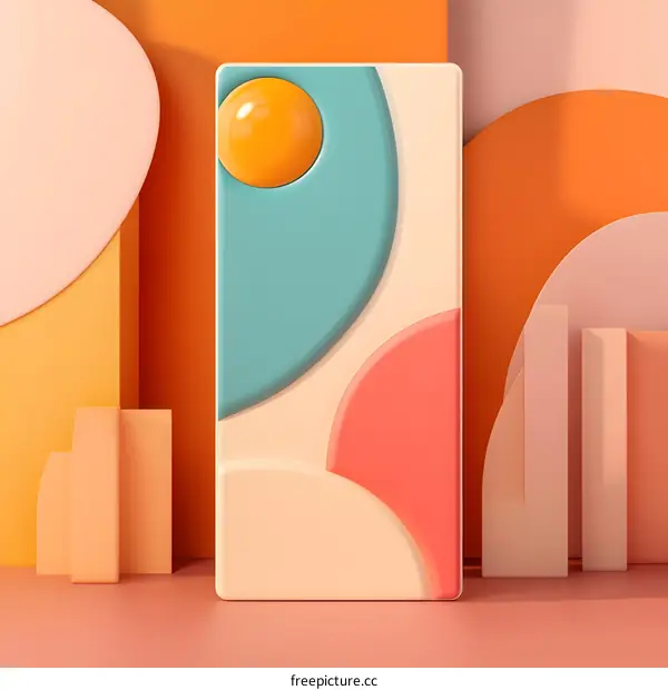 Abstract Geometric Shapes in Pastel Colors