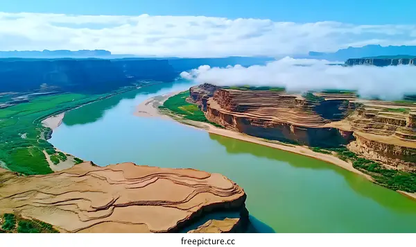 Majestic River Canyon Scenic Landscape