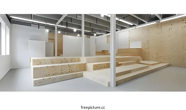 Modern Interior Design with Wooden Platform Seating