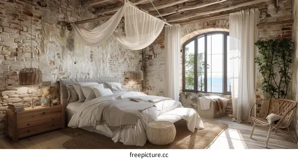 Rustic Coastal Bedroom Interior Design