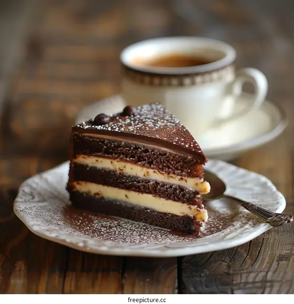 Decadent Chocolate Cake with Layers of Creamy Filling