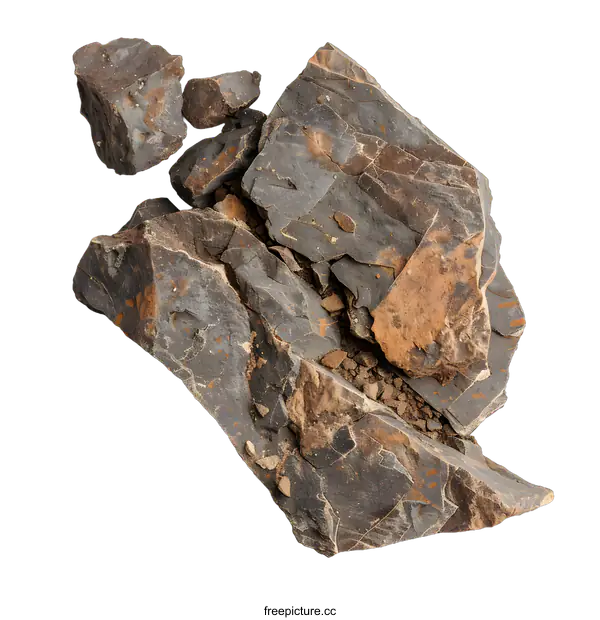 [Transparent Background PNG]Grey Rock Texture On White Background