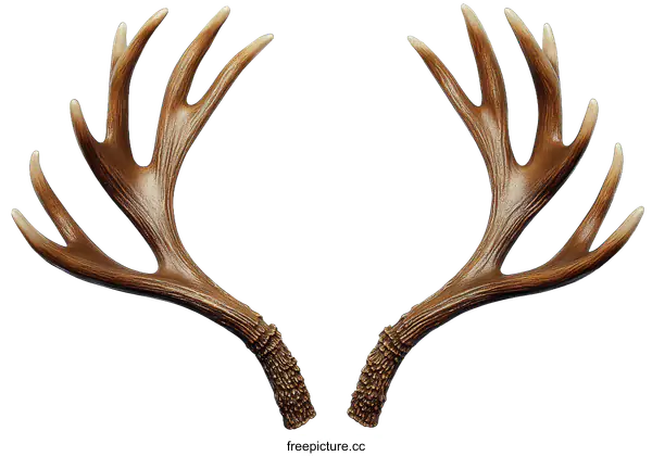 [Transparent Background PNG]Pair of Decorative Deer Antlers