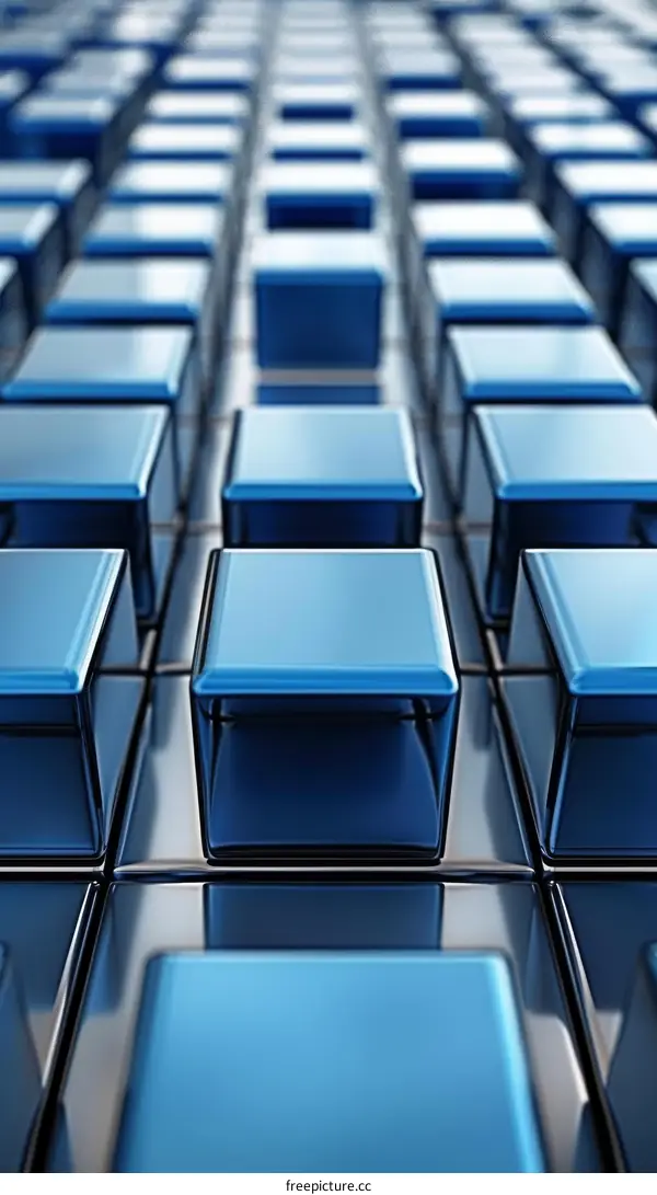 Blue cubes background