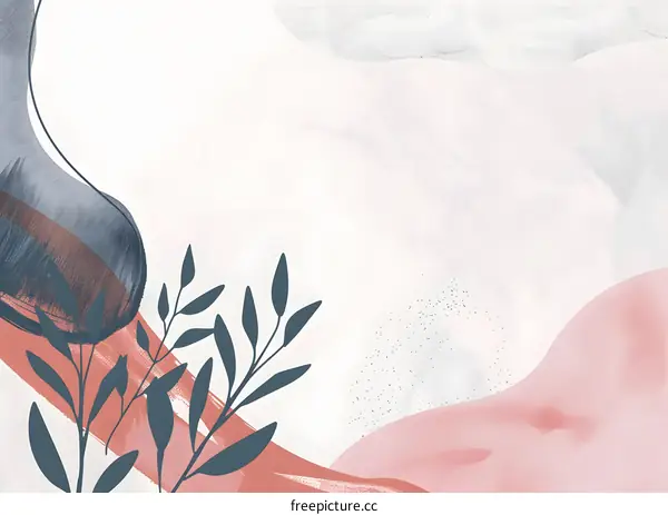 Abstract Watercolor Background with Branches