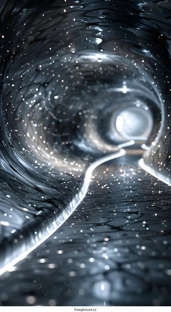 Glowing Tunnel of Light and Darkness