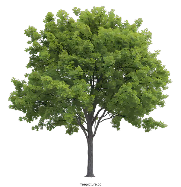 [Transparent Background PNG]Green Tree Isolated on White Background